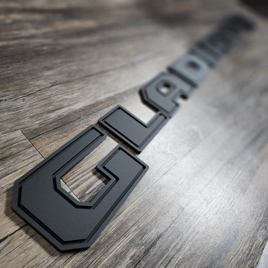 Jeep "GLADIATOR" Tailgate Emblem - Two Color Negative