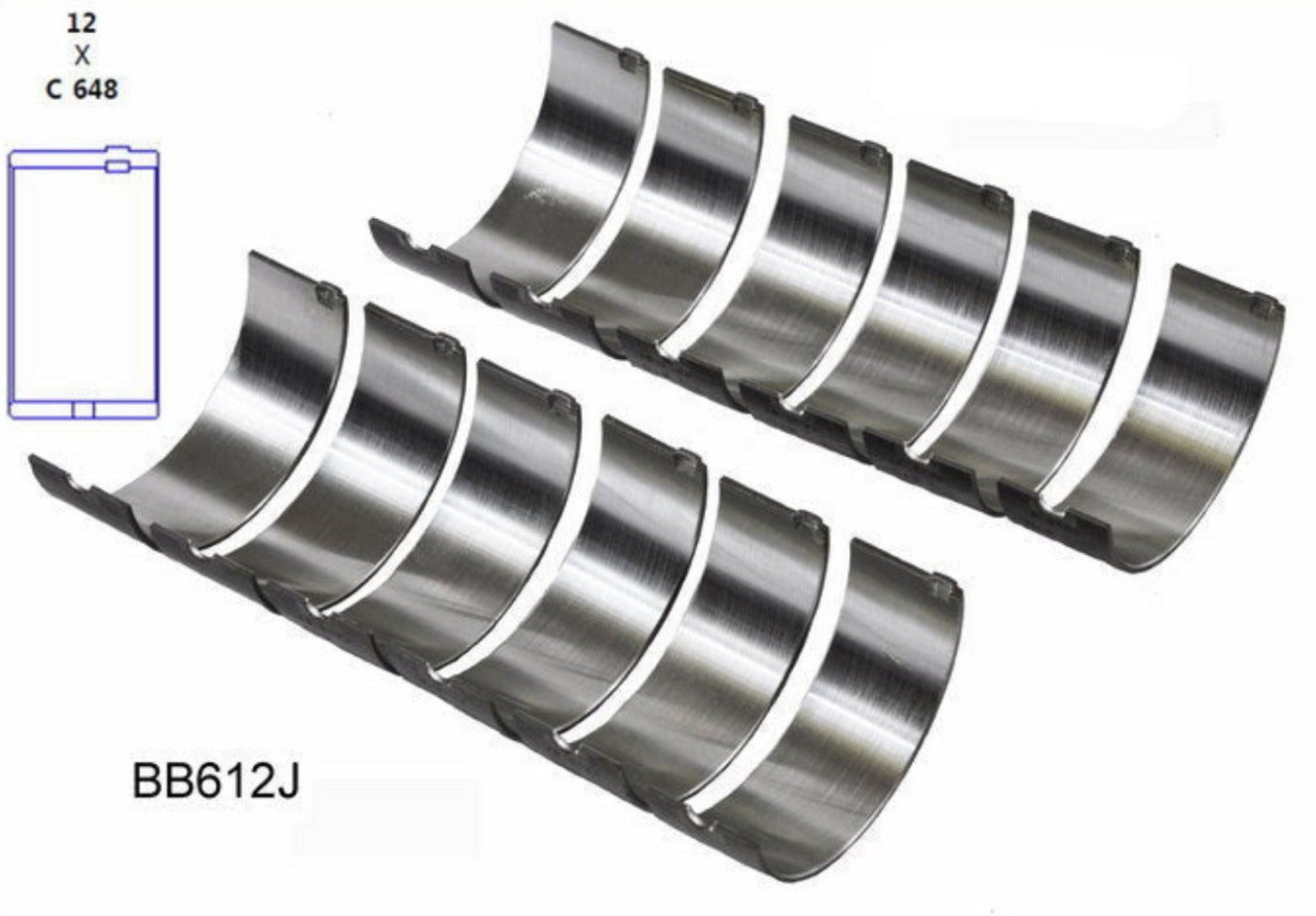 Bearing Set - Rod - Jeep 242/4.0L, Jeep 258/4.2L, also Jeep 150/2.5L