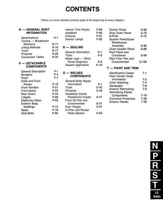 Detroit Iron - 1984 - 1988 Jeep Cherokee / Wagoneer Bodywork Shop Manual - M.R. 247