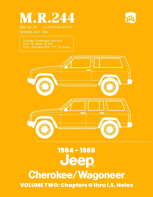 Detroit Iron - 1984 - 1988 Jeep Cherokee / Wagoneer Manual de Taller - M.R.244