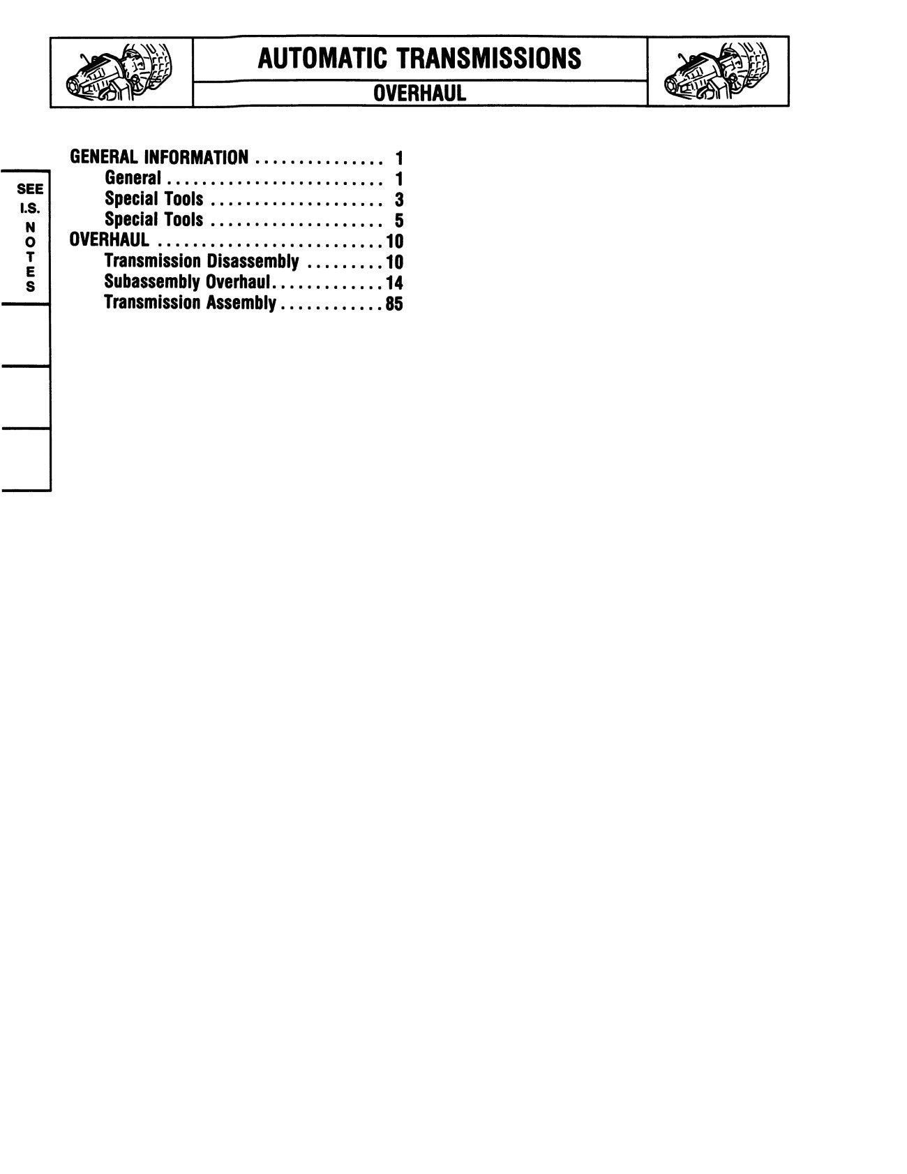 Detroit Iron - 1984 - 1988 Jeep 700 / 900 Series Transmission Component Service Manual