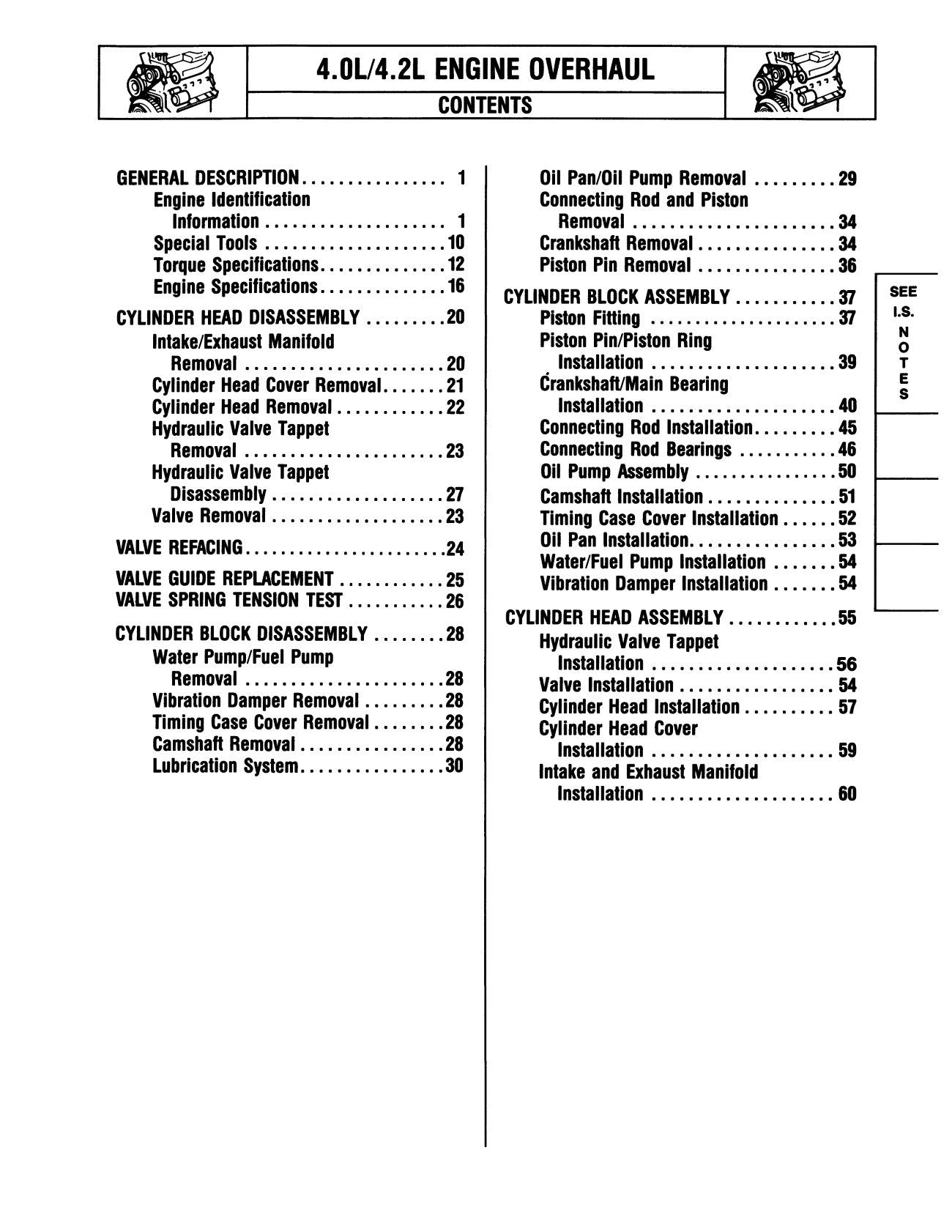 Detroit Iron - 1984 - 1988 Jeep 4.0/4.2L Six Cylinder Engine Component Service Manual