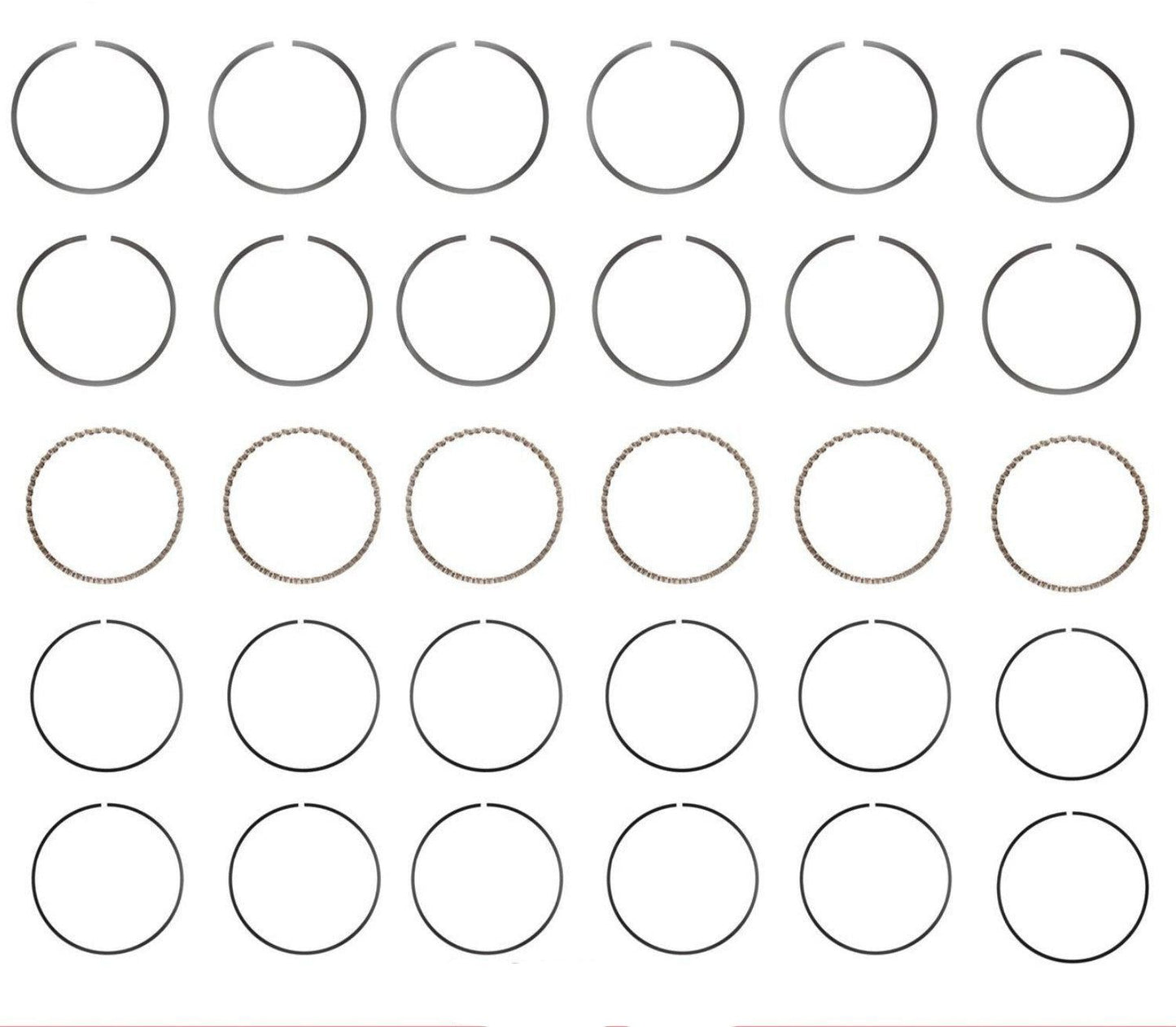 A set of piston rings for a Jeep 258/4.2L engine