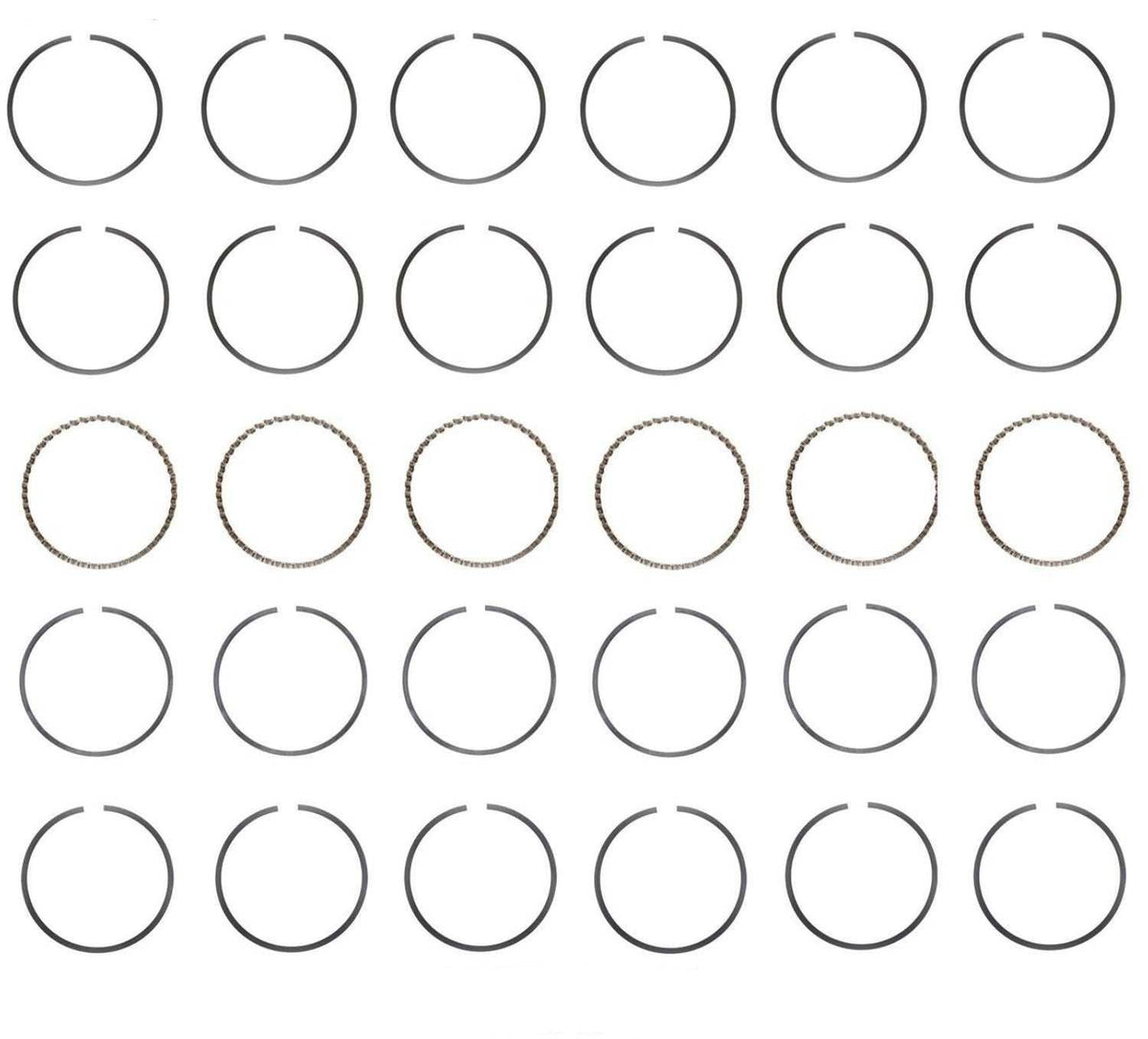 A set of piston rings for a Jeep 242 - 4.0L engine
