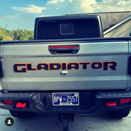 Emblema de portón trasero Jeep "GLADIATOR" - Dos colores apilados