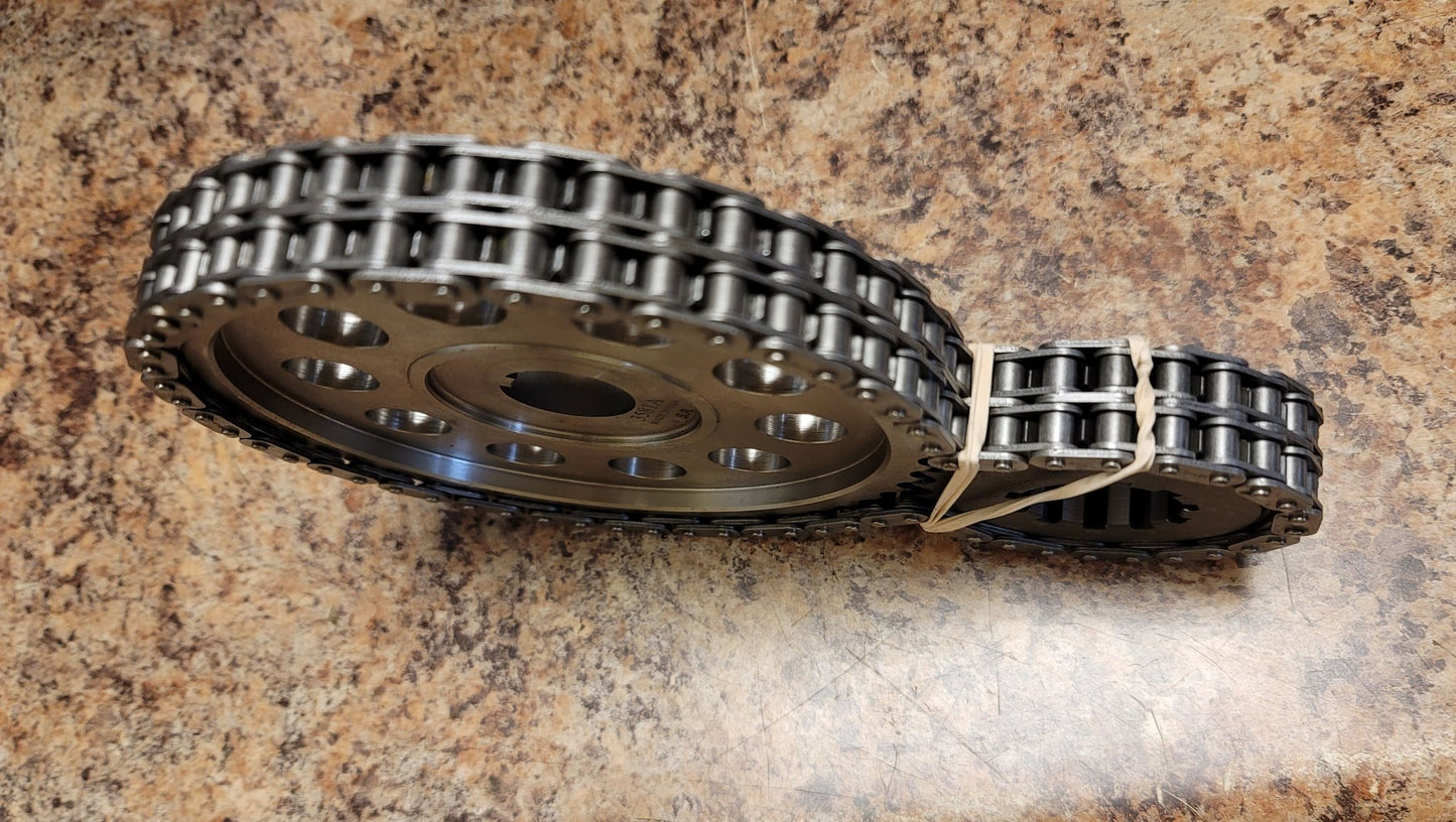 Double-Roller Timing Set -- Billet Steel Keyway Cam Gear & 9 Keyway Billet Crank Gear; 99-06