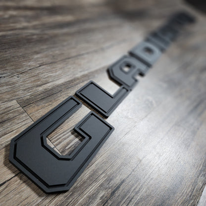 Jeep "GLADIATOR" Tailgate Emblem -  Two Color Negative