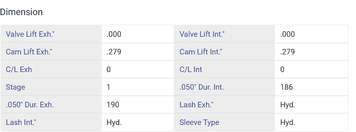 Camshaft - Stock - Jeep 3.8L/232 2007-2011