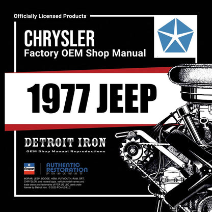 Detroit Iron - 1977 Jeep Shop Manual, Service Bulletins, Parts Book & Sales Brochure