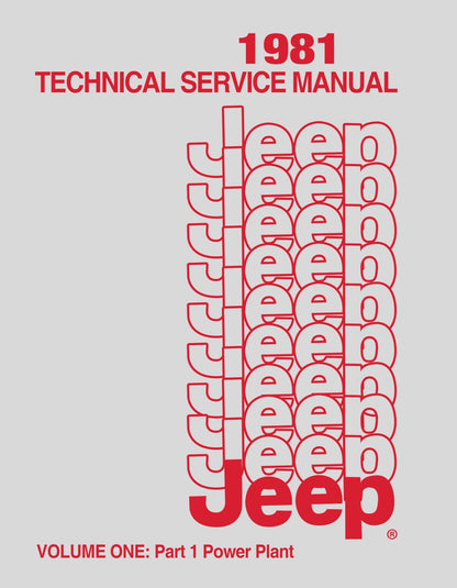 Detroit Iron - 1981 Jeep Shop Manual - Includes 11x24 Wiring Diagrams