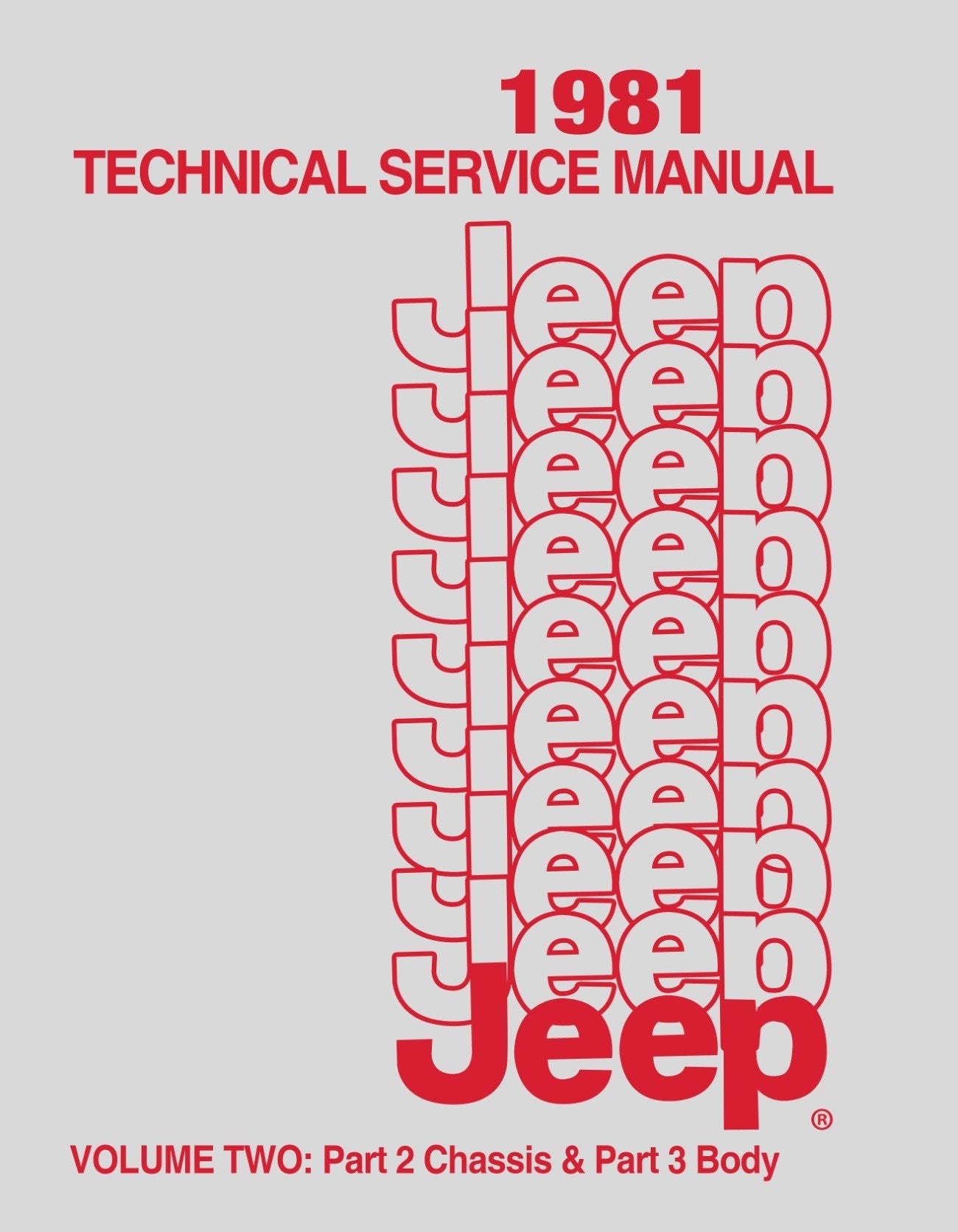 Detroit Iron - 1981 Jeep Shop Manual - Includes 11x24 Wiring Diagrams