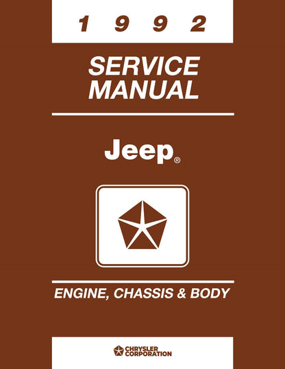 Detroit Iron - 1992 Jeep Shop Manual - 2 Volumes