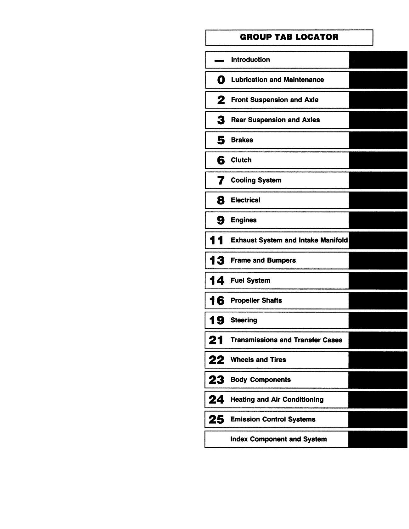 Detroit Iron - 1993 Jeep Grand Cherokee 6-Cylinder Shop Manual
