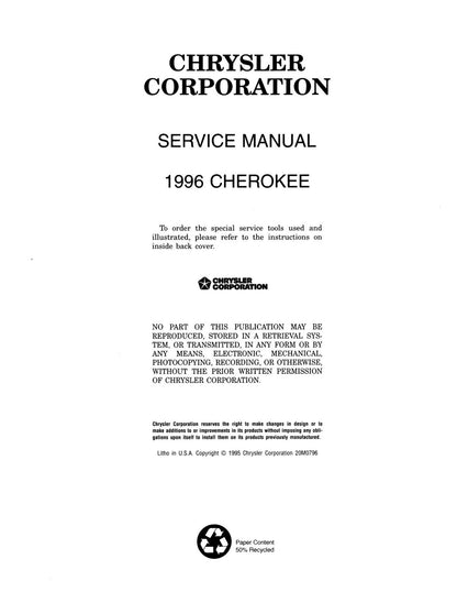 Detroit Iron - 1996 Jeep Cherokee Shop Manual