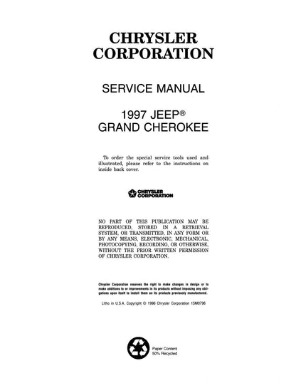 Detroit Iron - 1997 Jeep Grand Cherokee Shop Manual