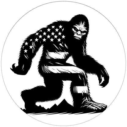 Fierce American Flag Sasquatch Spare Tire Cover