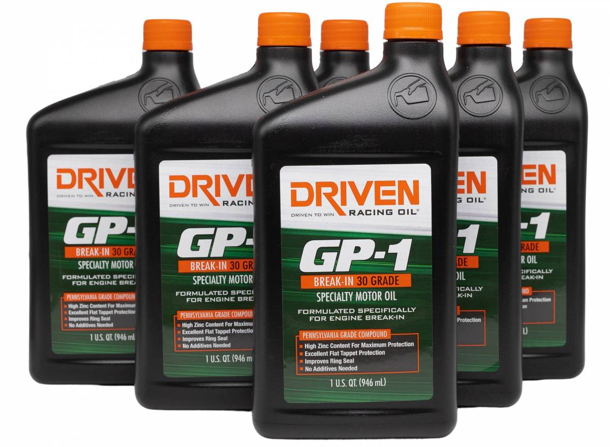 Driven's GP-1 30 Grade Break-In Specialty Motor Oil (6 QT)