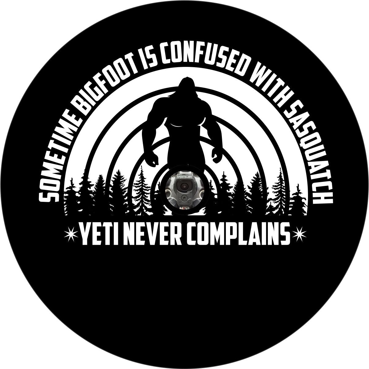 Bigfoot Sasquatch Yeti Funny Spare Tire Cover