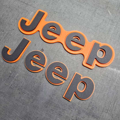 Jeep YJ Fender Emblems - PAIR L/R Sides - Two Color Stacked