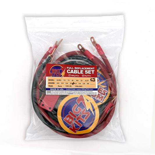 Jeep CJ Big 7 Battery Cable Kit