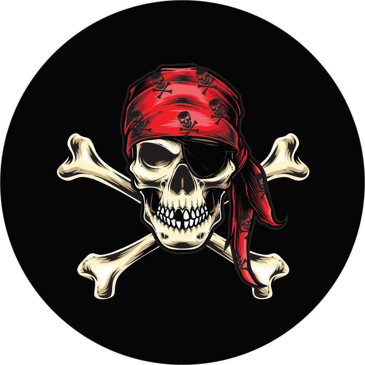 Jolly Roger Skull & Cross Bones Pirate Spare Tire Cover