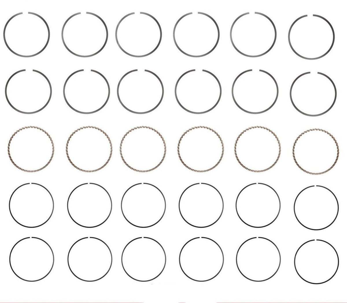A set of piston rings for a Jeep 258/4.2L engine