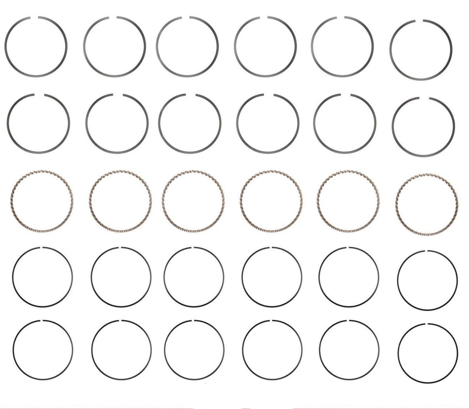 A set of piston rings for a Jeep 258/4.2L engine