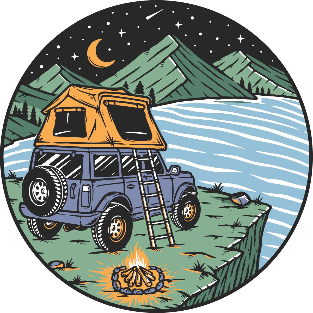 SUV Roof Top Camping Spare Tire Cover