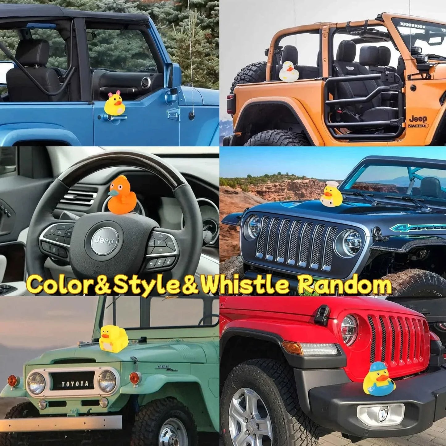 30-Pack Rubber Ducks Bulk Set – Assorted Duckies for Bath & Jeep Ducking