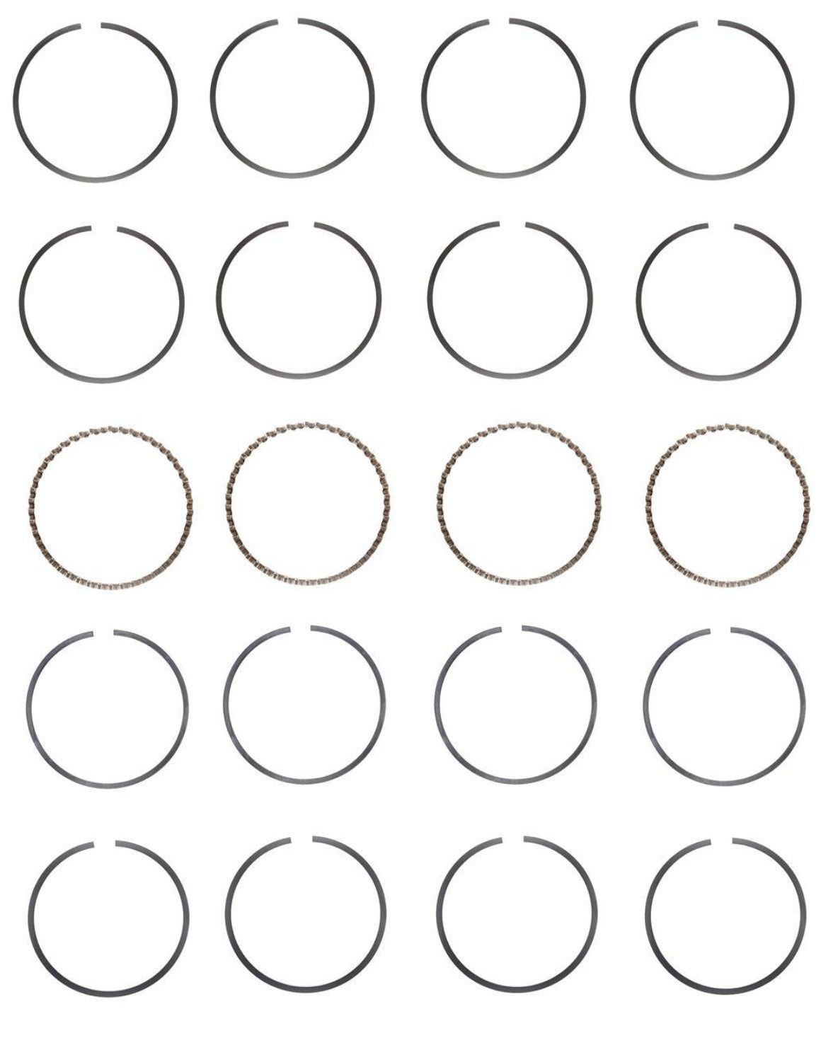 A set of piston rings for a Jeep 150/2.5L engine