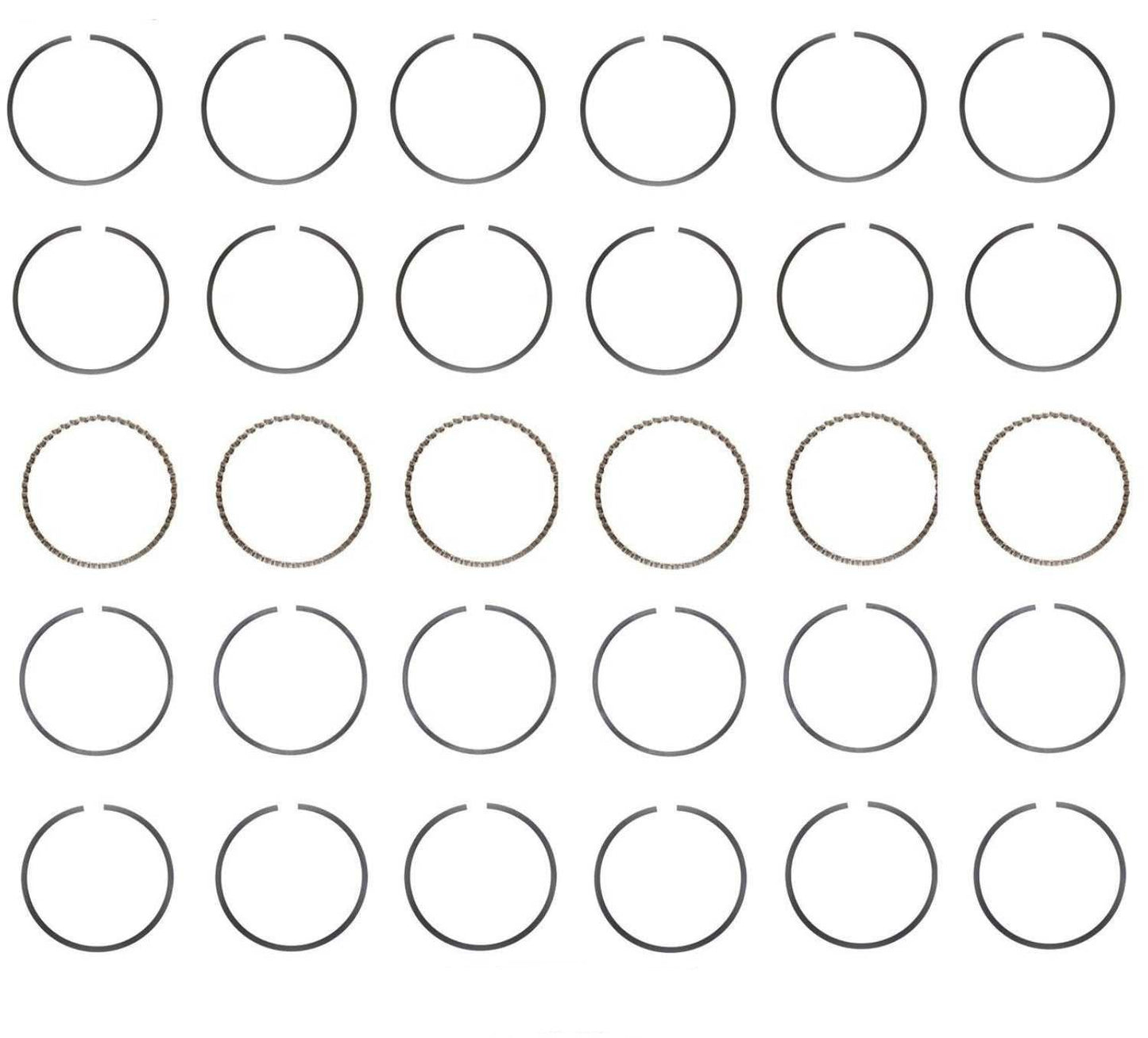A set of piston rings for a Jeep 242 - 4.0L engine