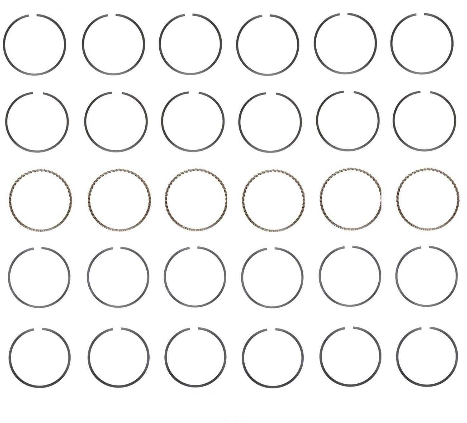A set of piston rings for a Jeep 242 - 4.0L engine