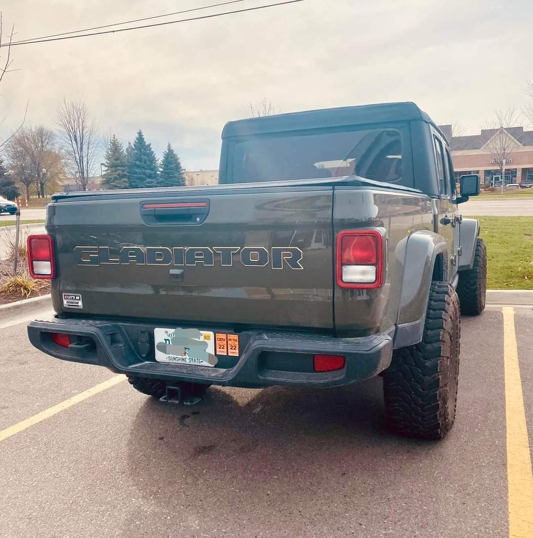 Jeep "GLADIATOR" Tailgate Emblem -  Two Color Stacked