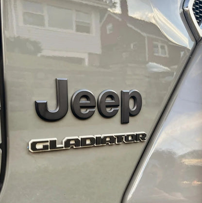Jeep "GLADIATOR" Fender Emblems - PAIR L/R Sides - Two Color Stacked