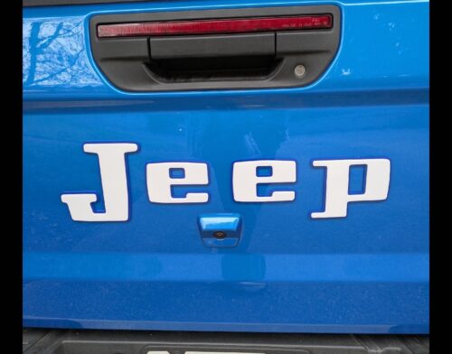Jeep Gladiator Retro "JEEP" Tailgate Emblem - OEM Size - Two Color Stacked
