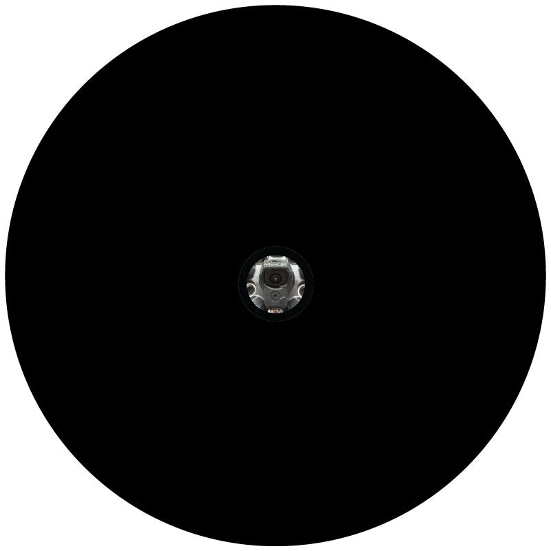 Simple Solid Black Spare Tire Cover