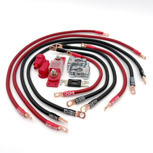 Jeep Wrangler YJ Big 7 Battery Cable Kit (1986-1995)