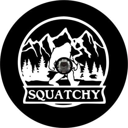 Squatchy Spare Tire Cover Sasquatch in the Mountains