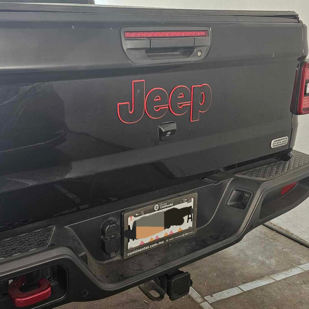 Jeep Gladiator "JEEP" Tailgate Emblem - OEM Size - Two Color Stacked