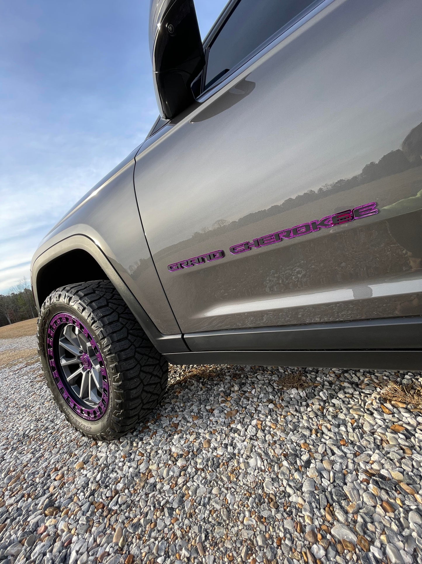 Door Emblems - Jeep "Grand Cherokee" - WL/WK2 PAIR L/R Sides - Two Color Stacked